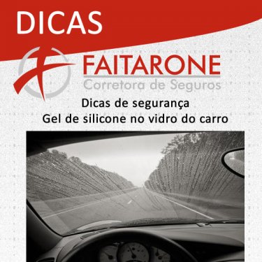 Gel de silicone no vidro do carro